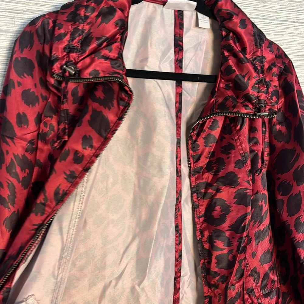 Weekends by Chico lightweight jacket Size 1 (Small) Dark Red/Black  Print 533 - Picture 7 of 7